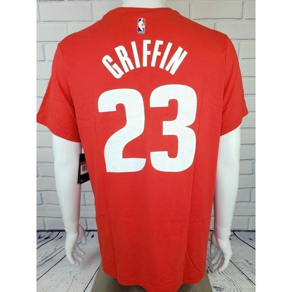 Nike BV8759-657 Men's Sz Large Red NBA Motor City #23 Blake Griffin Bball Shirt - Picture 2 of 6